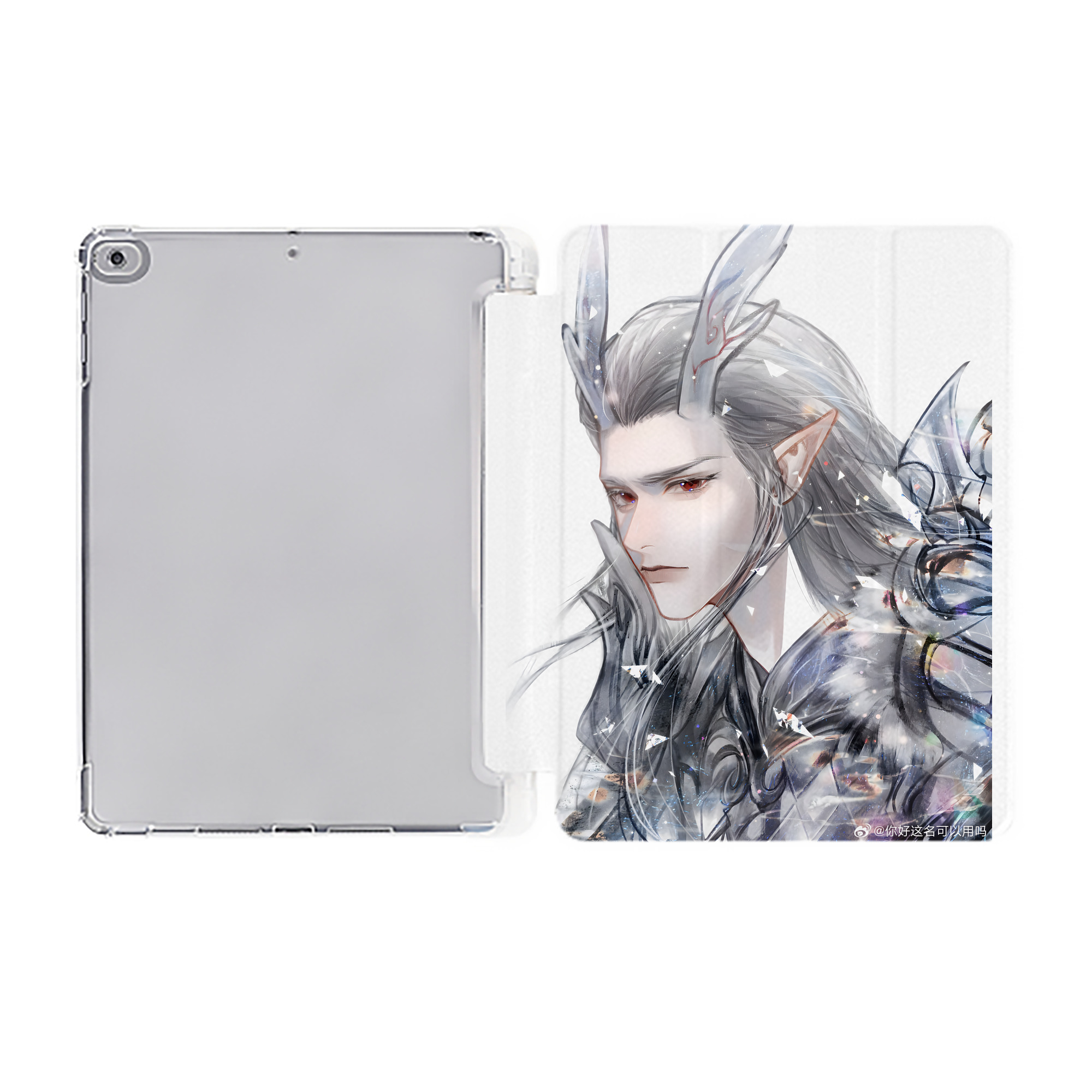 （画像用） Ne Zha 2 ナタ 魔童の大暴れ IPad ケース ペン収納付き 三つ折りスタンド PUレザー×シリコン 対応機種9.5/10.5/10.9インチ